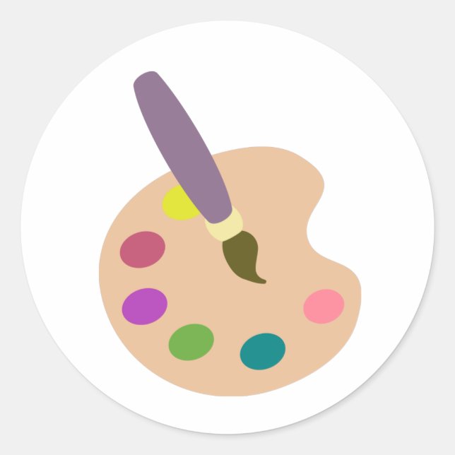 Art Palette Runder Aufkleber (Vorderseite)