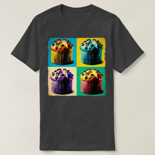 Art Panettone Italienische Weihnachtsbrillianz T-Shirt (Design vorne)