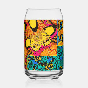 Art papillon rose et sarcelle maximaliste vibrant