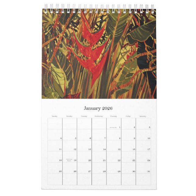 Art par le calendrier de la colline 2012 (Jan 2026)