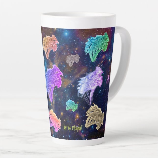 Art par Micheal Dragon Latte Mug (Angle droit)