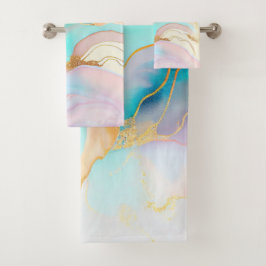 Art parties scintillant abstrait en marbre pastel