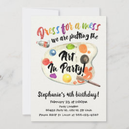 Art Party, Geburtstag Einladung