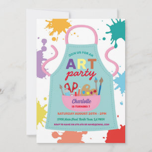 Art Party Malerei Kunsthandwerk Zeichnend Malerei  Einladung