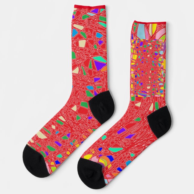 ART PATTERS HAUPTFARBE ROT SOCKEN (Linkes Detail)