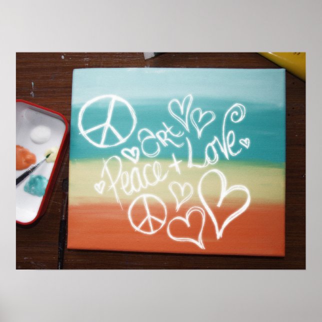 Art, Peace + Love Poster (Vorne)