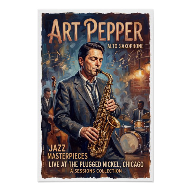 Art Pepper Saxophone  Poster (Vorderseite)