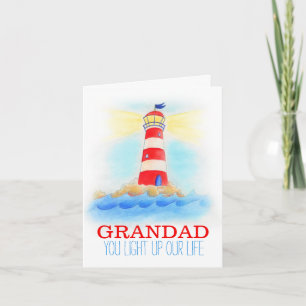 Art phare et slogan Carte d'anniversaire