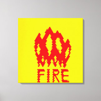 ART PIXEL sur toile imprimée avec des flammes