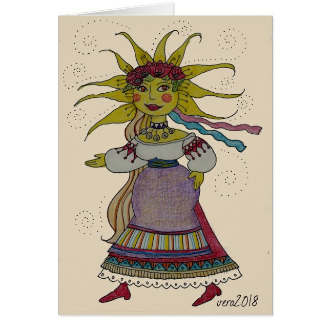 Art populaire d'Ukrainien de femme de Sun (Devant)