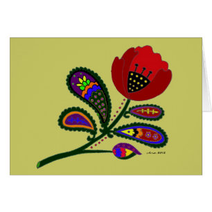 Art populaire d'Ukrainien de pavot de Paisley