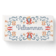 Art populaire scandinave Velkommen Affiche de bien