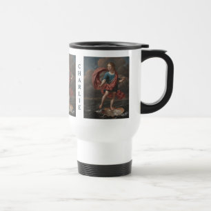 Art Portrait benutzerdefinierte Monogramm-Tasse Reisebecher