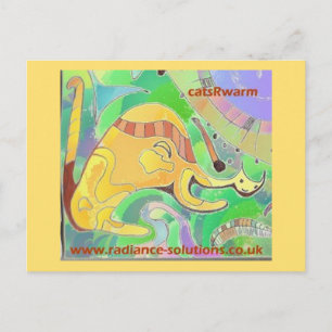 Art Postcard 1 - Katzen sind warm - Spaß Postkarte