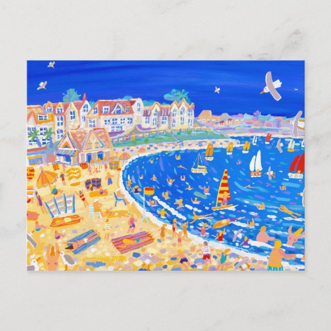 Art Postcard: Spaß am Strand. Der Strand von Gylly Postkarte (Vorderseite)