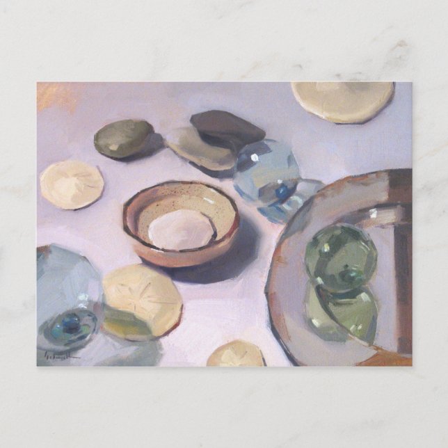 Art Postcard "The Mirror Plate" von Sarah Sedwick Postkarte (Vorderseite)