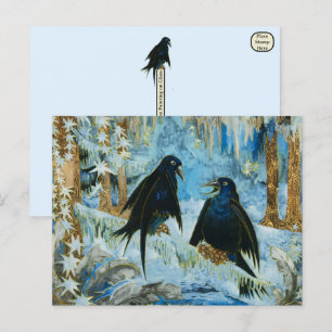 Art Postcard - Winter by Michalina Janoszanka Feiertagspostkarte