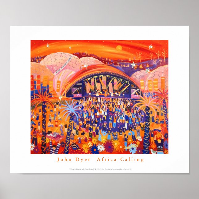 Art Poster: Afrika ruft Live 8 ins Projekt Eden Poster (Vorne)