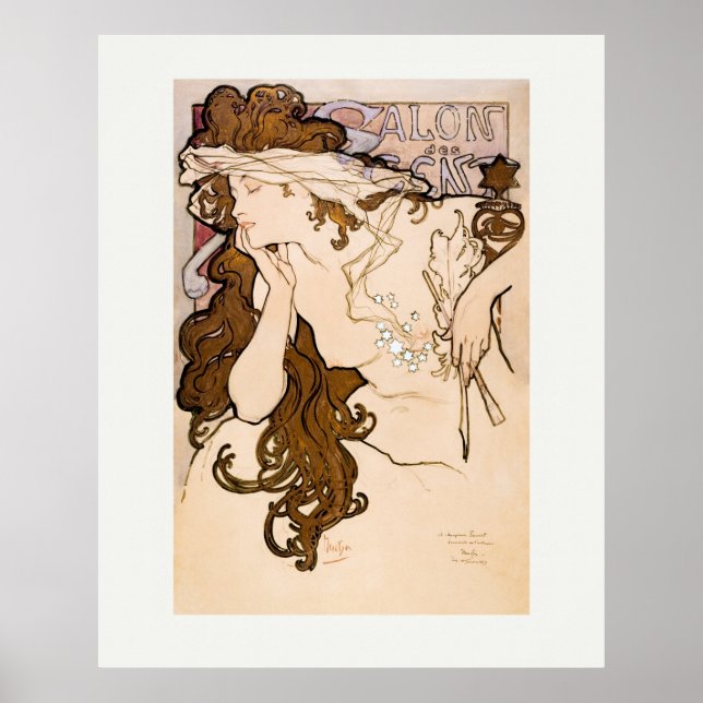 ART POSTER : ALPHONSE MARIA MUCHA : SALON DES CENT (Devant)