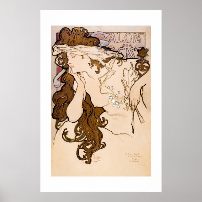 ART POSTER : ALPHONSE MARIA MUCHA : SALON DES CENT (Vorne)