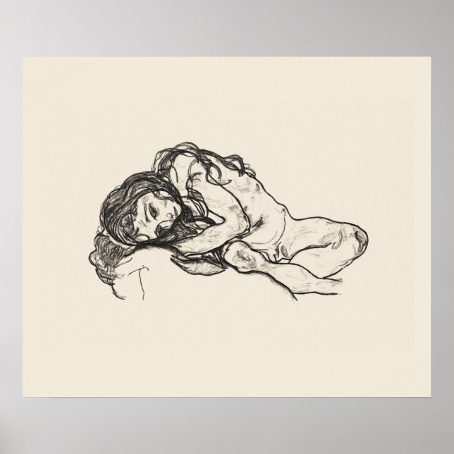 ART POSTER : EGON SCHIELE : GIRL 1918 (Devant)