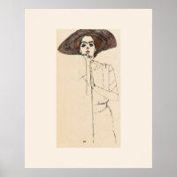 ART POSTER : EGON SCHIELE : PORTRAIT DE LA FEMME 1