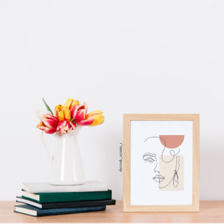 Art Poster für Frauen mit einer Linie