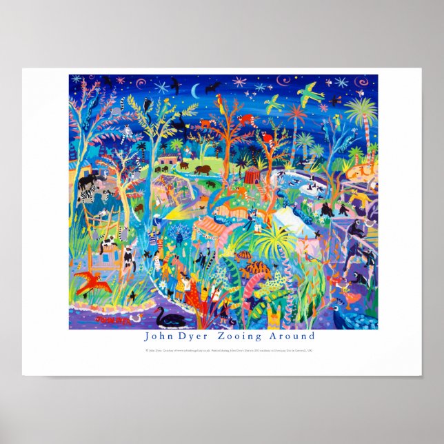 Art Poster: herumzoomen. Newquay Zoo. Darwin Poster (Vorne)