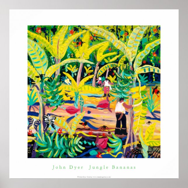 Art Poster: Jungle Bananas, Costa Rica Regenwald Poster (Vorne)