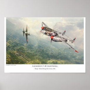 Art Poster "Lockheed P-38 Lightning "