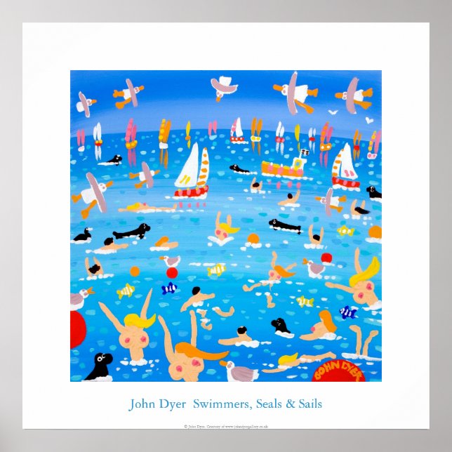 Art Poster: Schwimmer, Siegel und Segel. Poster (Vorne)