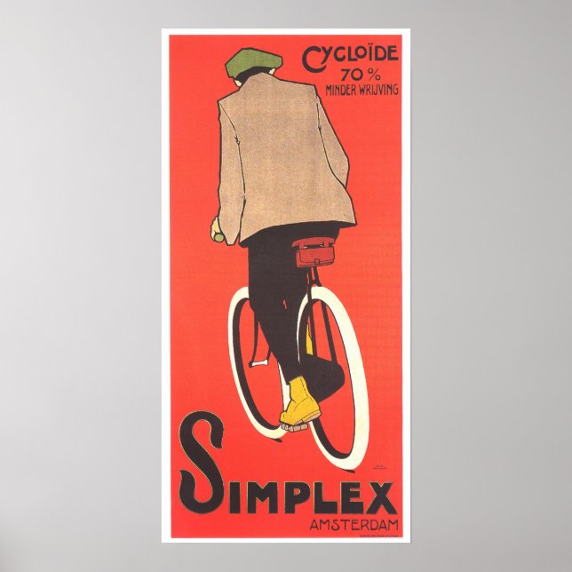 Art poster vintage - Vélos Simplex (Devant)