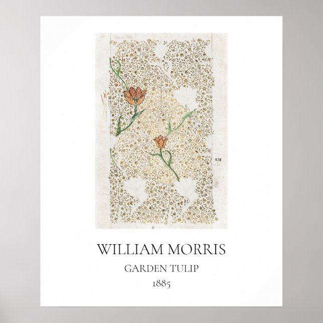 ART POSTER : WILLIAM MORRIS : GARDEN TULIP : 1885 (Vorne)