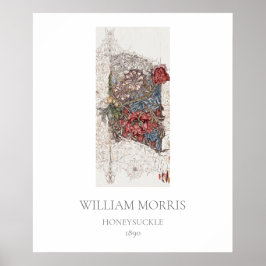 ART POSTER : WILLIAM MORRIS :HONEYSUCKLE