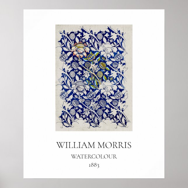 ART POSTER : WILLIAM MORRIS : WATERCOLOR 1883 (Vorne)