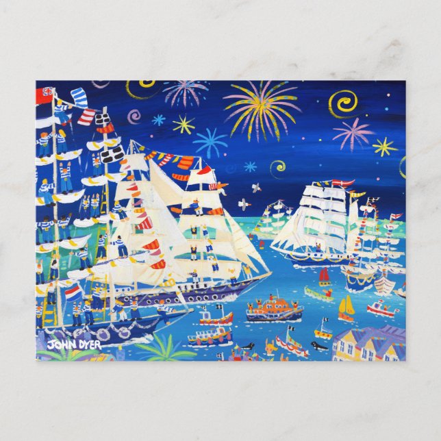 Art Postkarte: Große Schiffe und kleine Schiffe 20 Postkarte (Vorderseite)