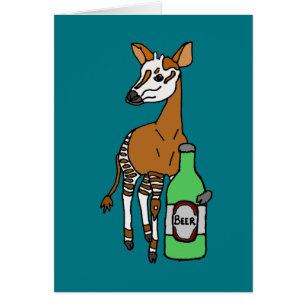 Art potable de bière d'okapi drôle