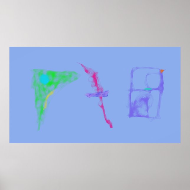 Art Potpourri  Gray Minimalist Poster (Vorne)