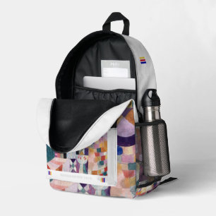 Art Print Backpack Burggarten 1919 Paul Klee Bedruckter Rucksack
