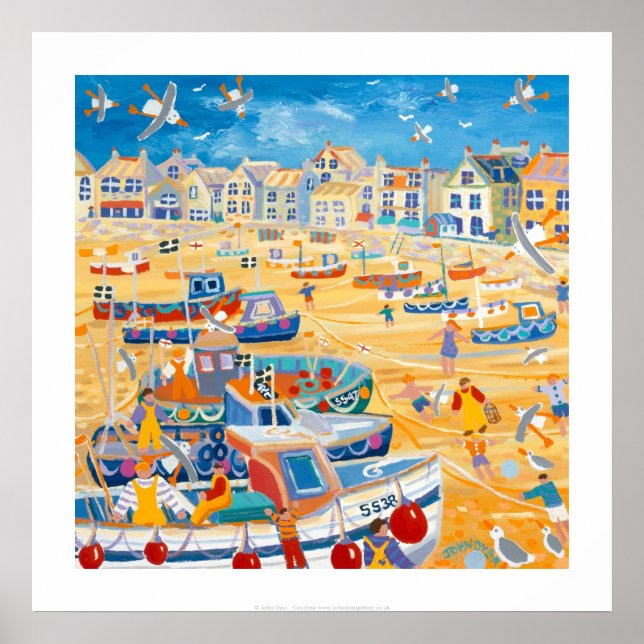 Art Print: Boote und Ropes, St Ives, Cornwall Poster (Vorne)