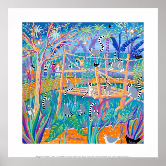 Art Print: Huggable Loveable Lemurs Poster (Vorne)