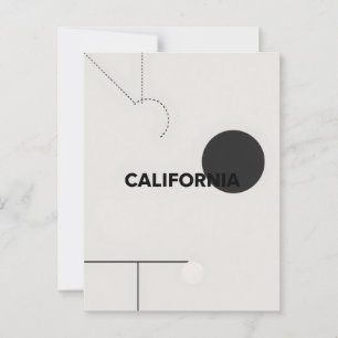 Art Print in Kalifornien - Einmalige Buchstaben Postkarte