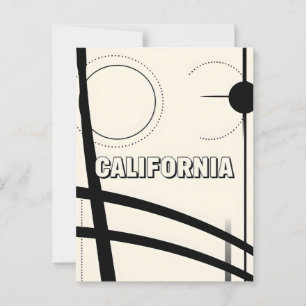 Art Print in Kalifornien - Einmalige Buchstaben Postkarte