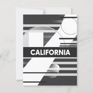 Art Print in Kalifornien - Einmalige Buchstaben Postkarte