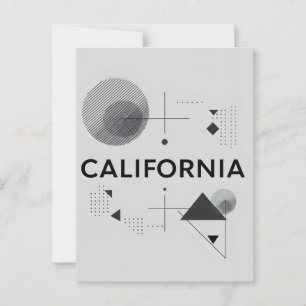 Art Print in Kalifornien - Einmalige Buchstaben Postkarte