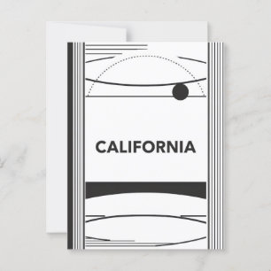 Art Print in Kalifornien - Einmalige Buchstaben Postkarte