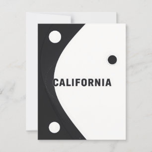 Art Print in Kalifornien - Einmalige Buchstaben Postkarte