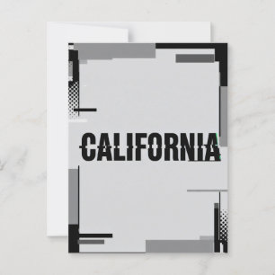 Art Print in Kalifornien - Einmalige Buchstaben Postkarte