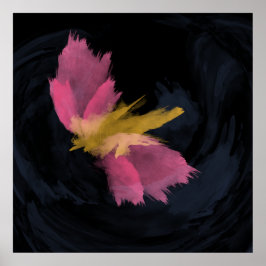 Art Print, Mitternachtsfliege Farbe Poster