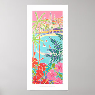 Art Print: Segeln in der Bucht, Menton, Frankreich Poster
